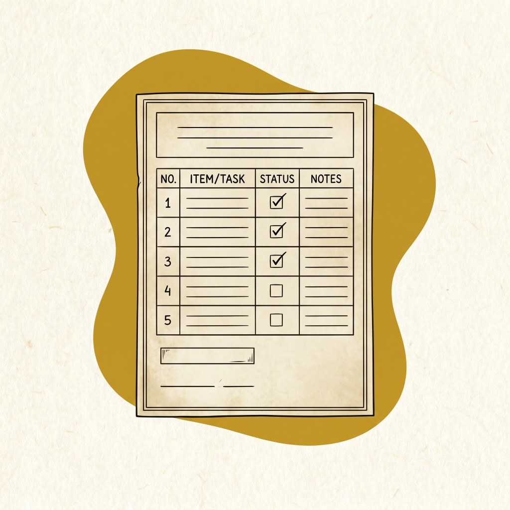 Project checklist illustration